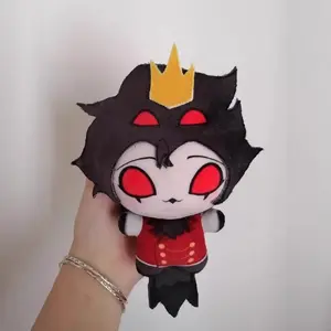 10cm Helluva Boss Fan Doll Cute Prince Brock Baker Cotton Doll Nunu Printed Body School Bag Pendant Toy Keychain Decoration Gift