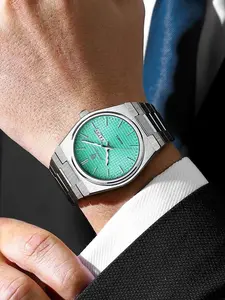 POEDAGAR Exquisite Casual Men's Watch Stainless Steel Waterproof Night Light Fashion Quartz Men's Watch Date Week Men's Watch Modern Fashionable Wristwatch