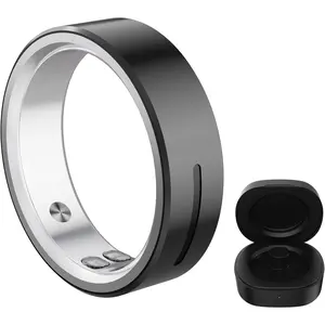 AI  Ring for Men Women, Sleep Fitness  ,  Temperature,  &   , Vibration Alert, No Subscription Fee, 4-6 Day  Life, Ceramics - Size 11