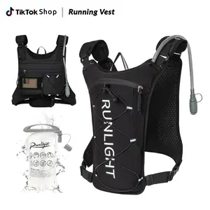 Tactical Running Vest with Velcro Panel & 1.5L Water Bladder, Lightweight Adjustable Chest Pack Hydration Vest for Men Women, Perfect for Hiking, Trail Running, Marathon, Outdoor Sports, Camping, and All Outdoor Fitness Activities