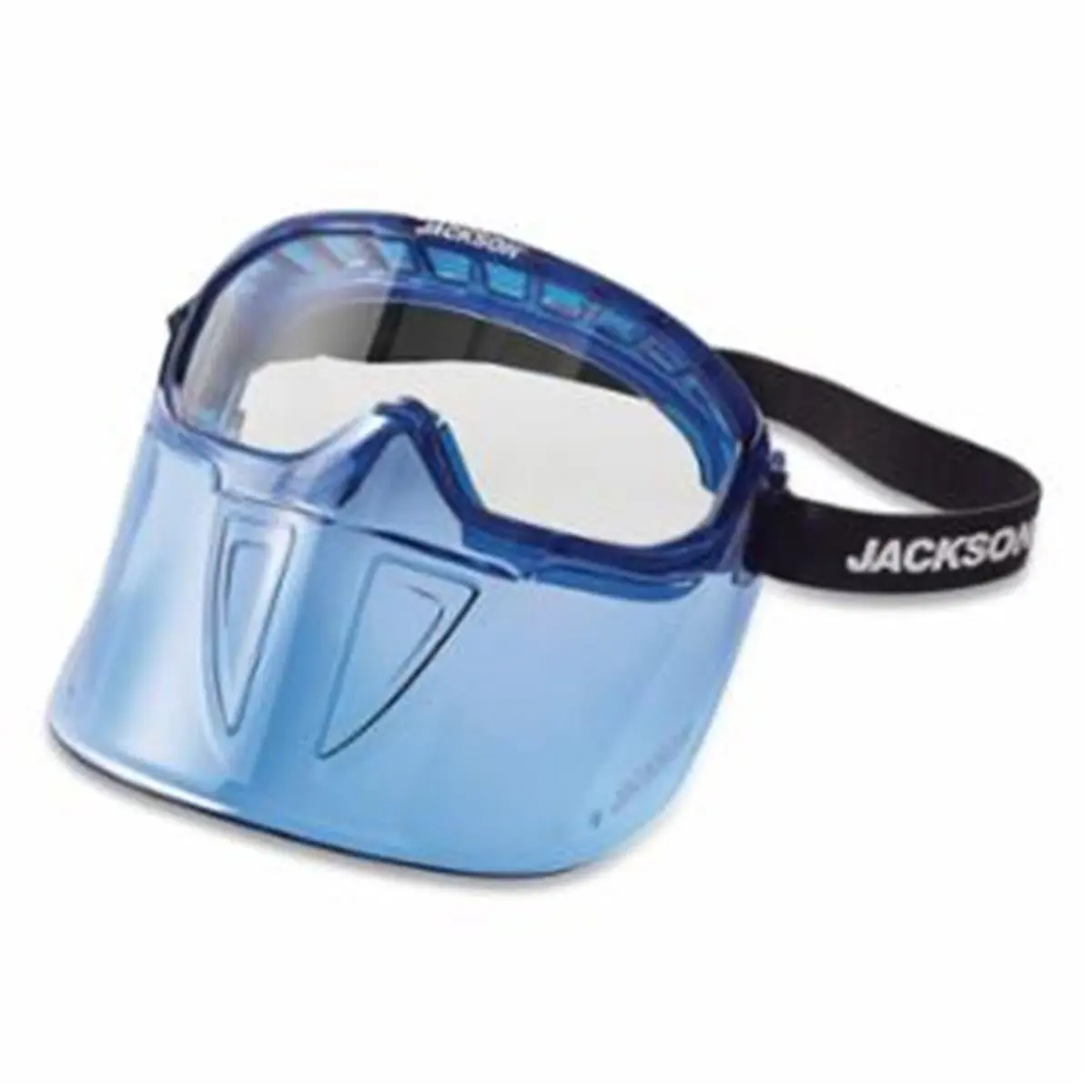 Jackson Safety GPL500 Adult Goggle with Detachable Face Shield, Plush Ultra-Soft Body, Panoramic Fog-Free Lens, Flame Retardant Strap for Outdoor Sports, Blue