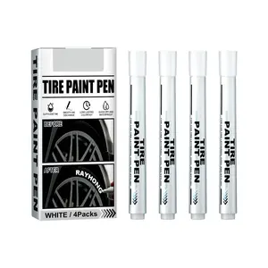 Paint Marker Pens - 4 Pack Permanent Oil Based Paint Markers, Metallic, Medium Tip, Quick Drying, Waterproof, Marker for Metal, Rock, Wood, Plastic, Canvas, Glass, Rubber