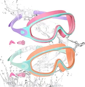 Swimming Goggles 2 Pack Kids Anti-Fog UV Protection – Wide View Waterproof Swim Glasses No Leak for Boys Girls Pool Beach Diving tiktokshopspringglowup