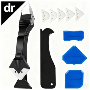 11-Piece Set of 3-in-1 Silicone Caulking Tools with Stainless Steel Head for Kitchen, Bathroom, and Windows-10