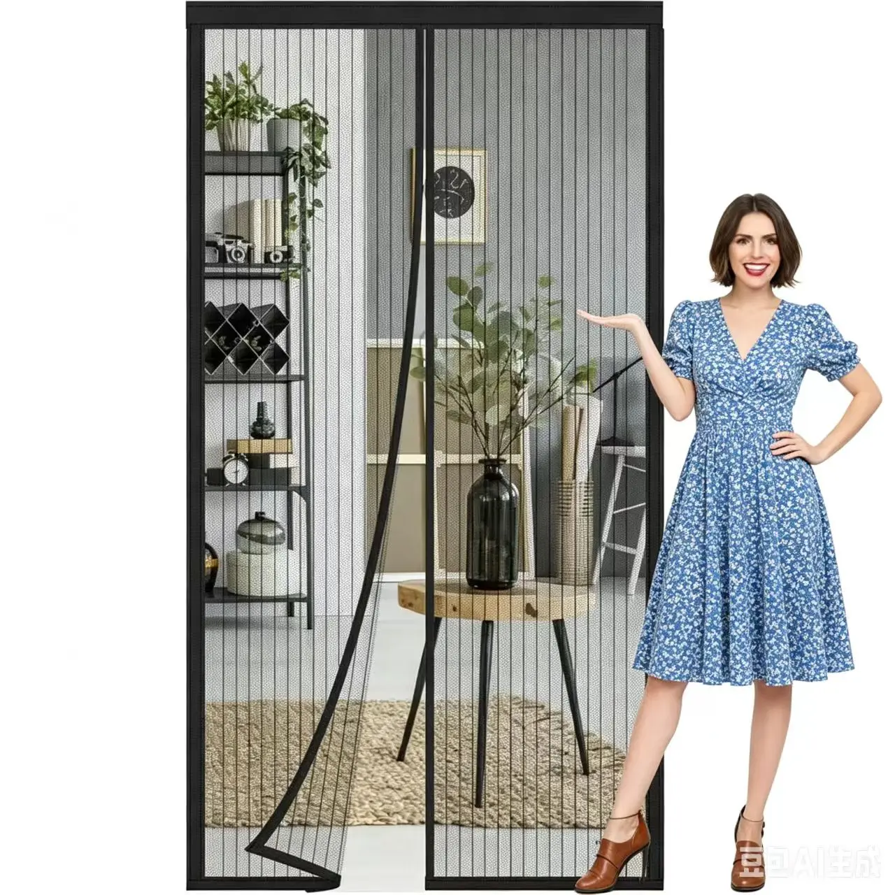 Magnetic Mesh Screendoor Curtain - Breathable, Easy-to-Install Door Entrance Fence with Automatic Closure Magnetic Mesh Screendoor Curtain - Breathable, Easy-to-Install Door Entrance Fence with Automatic Closure
