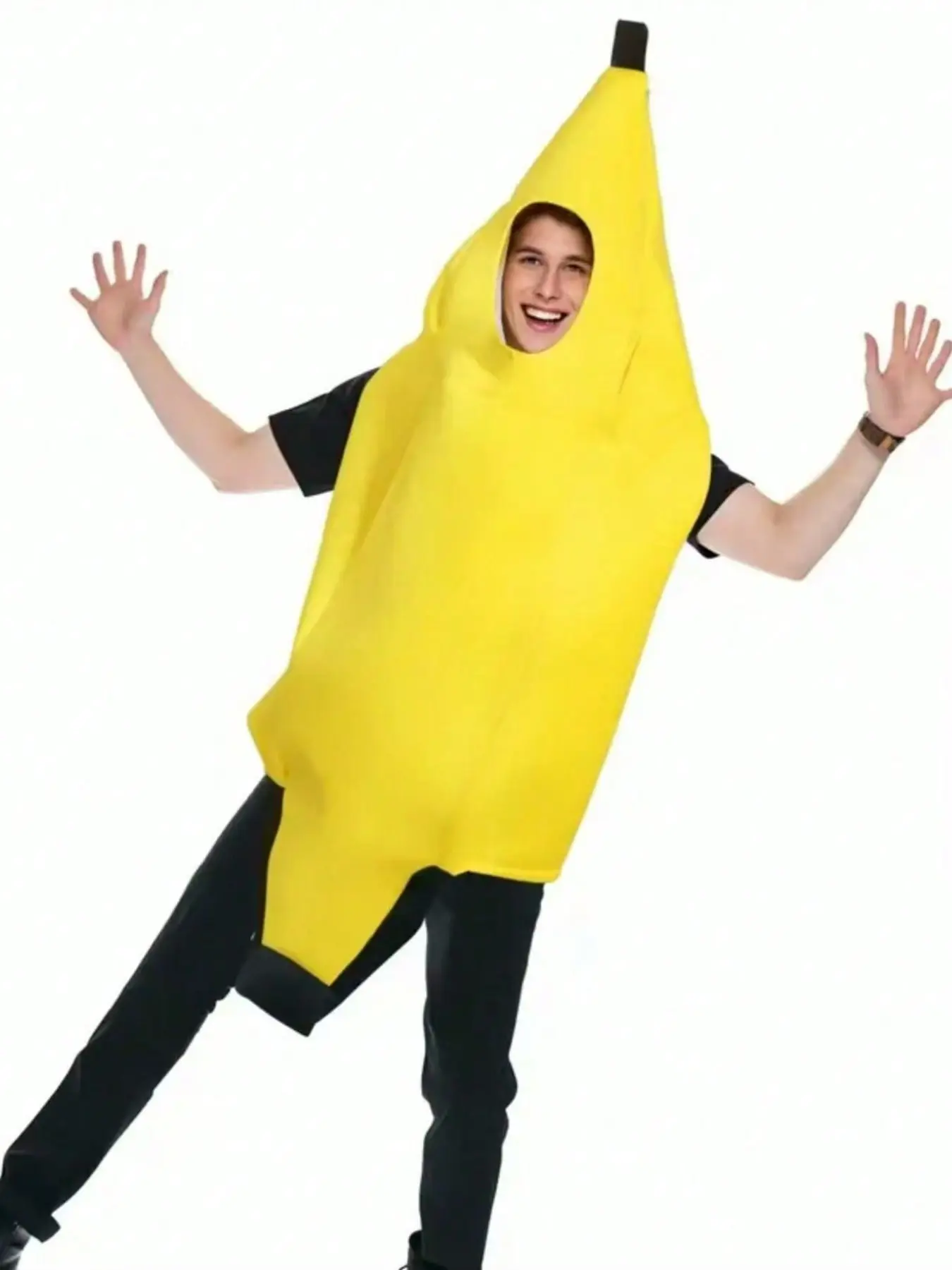 Adult Banana Theme Costume, Non-Woven Fabric, No Power Supply Needed, Perfect for Halloween, Various Holiday Parties and Carnival Events
