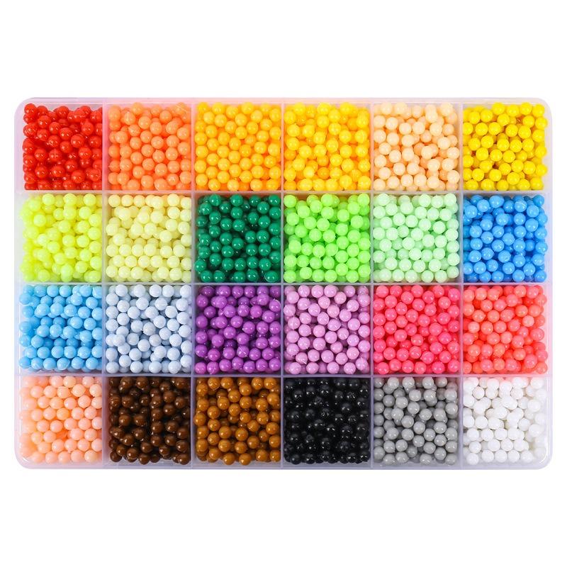 Water Spray Magic Beads DIY Craft Set For Kids, No-Iron Sticky Beads Assembly Kit, Creative Educational Toy For Intellectual Development And Hands-On Ability Training