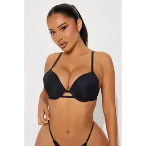 Nova Microfiber Extreme Push Up Bra - Black
