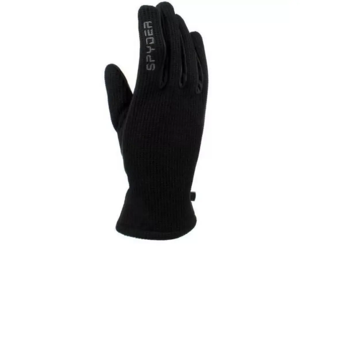 Spyder Black Leather Palm Gloves Large