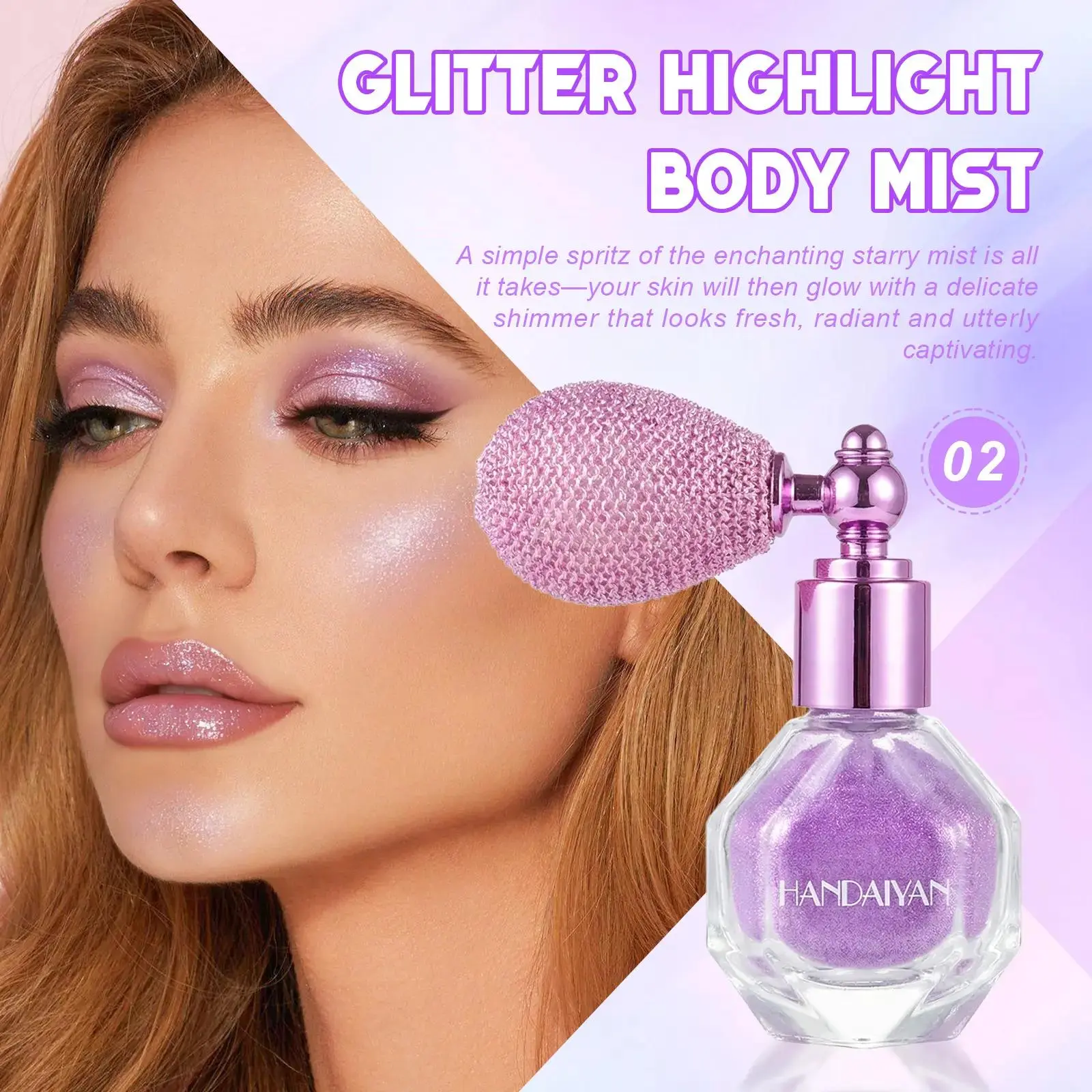 Women's Magic Shimmer Highlighter Makeup Spray - 10ml Powder-Infused Lightweight Cosmetic for Face, Body, Hair, Lips, ## Golden Years, Long-Lasting Dazzling Shine, Easy-to-Use for Halloween Parties, Daily Wear, Glowing Makeup, Long-Lasting Shine