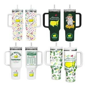 Masters Golf 2026 Tumbler 40oz 20oz with Handle, Augusta National Inspired Champion Design, Golf Lover Gift Cup, Insulated Travel Mug for Golf Fans