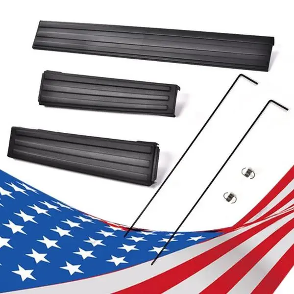 CROSSDESIGN Flexible ABS Plastic Step Tailgate Molding Trim Kit, Vehicle Replacement Body Kit Accessory, Car & Truck Accessory for 2009-2014 Ford F-150, Car Accessory