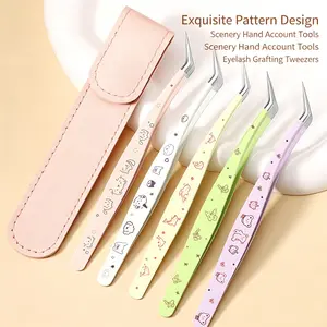 Stainless Steel Tweezers - Precision DIY Scrapbooking Tool for Sticker Application, Craft Projects Halloween Polymer Clay Bead Set