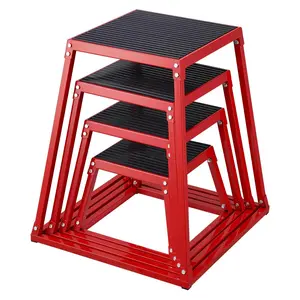 【Summervibes】VEVOR Plyometric Jump Boxes, 12/18/24/30 Inch Plyo Box, Platform and Jumping Agility Box, Anti-Slip Fitness Exercise Step Up Box Set for Home Gym Training, Conditioning Strength Training, Red
