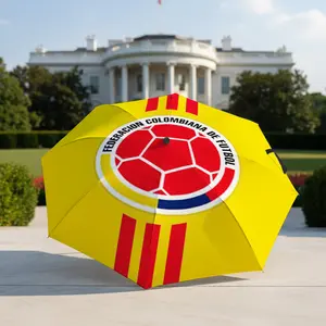Colombian National Football Team Umbrella, Portable Folding Umbrella, portable and foldable design, 8 ribs, a casual accessory for Halloween, Christmas, and birthday gifts. Y251203166
