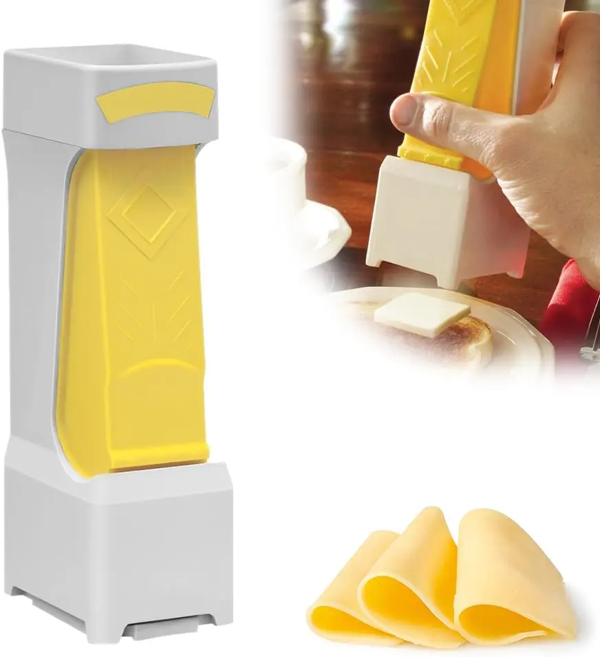 One-Touch Butter Cutter, 2026 New Portable Butter Cutter with Stainless Steel Blade, Cutter Slicer Single Stick, Butter Slicer for Bread, Cakes, Cookies (1pcs)