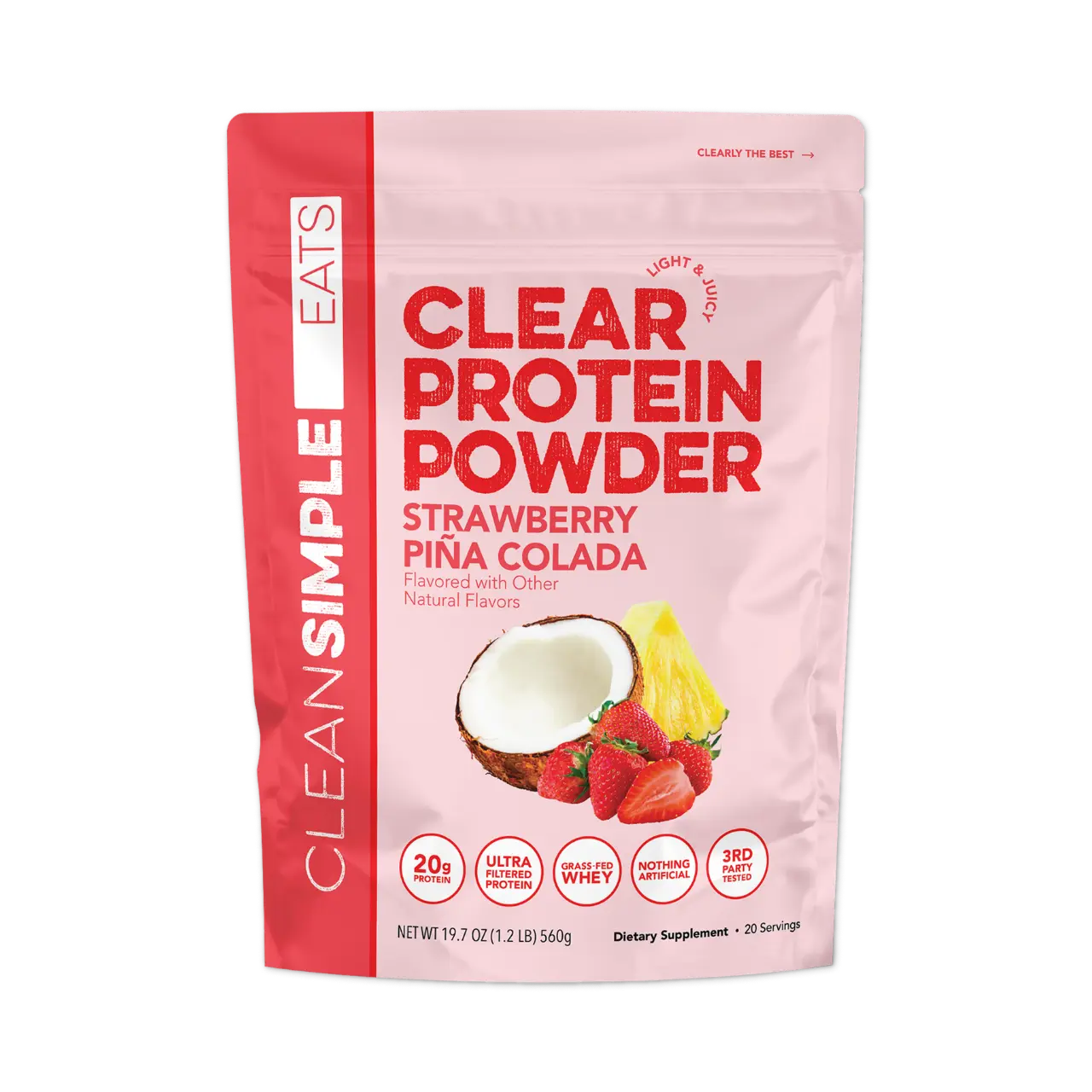 Clear Protein Powder: Strawberry Piña Colada (20 Serving)