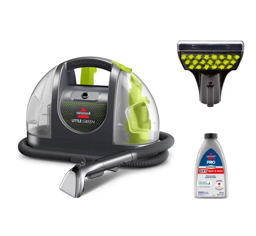 Little Green Portable Deep Cleaner, for Carpet, Upholstery, and Auto, Lightweight, Strong Suction, Large Tank Capacity, 3369, Green