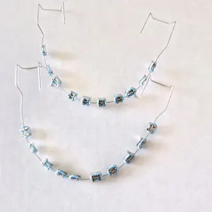 2pcs Stainless Traditional Metal Bracket - Heavy-Duty Odorless Brackets Suitable for Teaching Models, Training & Holiday Decorations (Compatible for Invisalign, Durable)