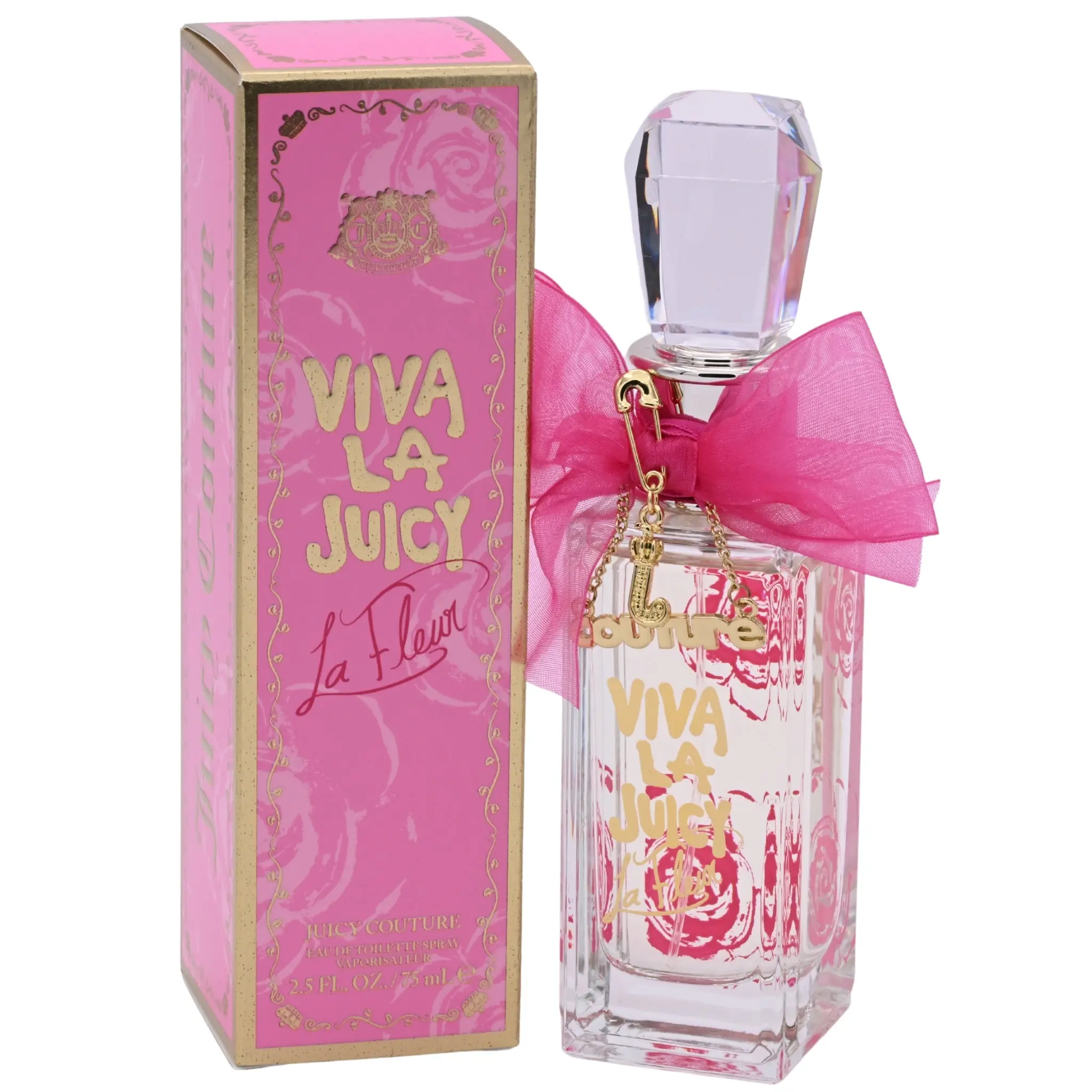 Juicy Couture Viva La Juicy La Fleur Eau de Toilette, Women's Perfumes with a Floral & Gourmand Vanilla Scent, Spray Perfume, 2.5 fl oz, Seductive Luxurious Scent, Fresh, Sweet Fragrance, Signature Scent