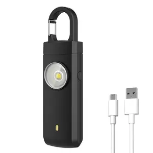 Personal Safety Alarm Keychain for Women, 2-in -1 Rechargeable 130db Siren & Light , Christmas Birthday Gifts for Women, Student, Elders