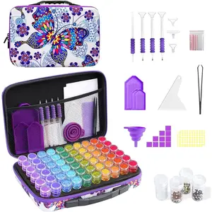 Painting Storage Case,60 Slots  Art Kits with Accessories for Craft  Beads Organizer Boxes
