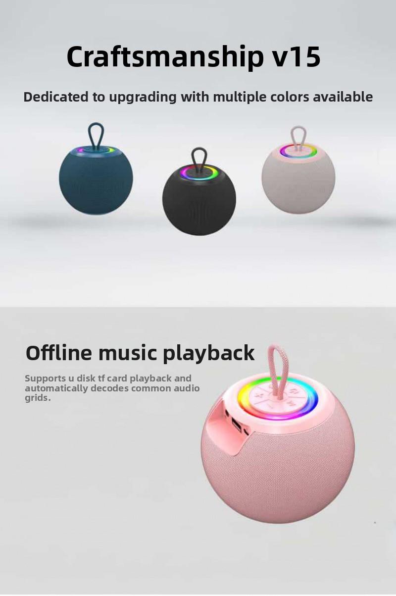 Soccer-shaped Bluetooth speaker with LED light, portable wireless speaker for sports, outdoor activities, and gifts