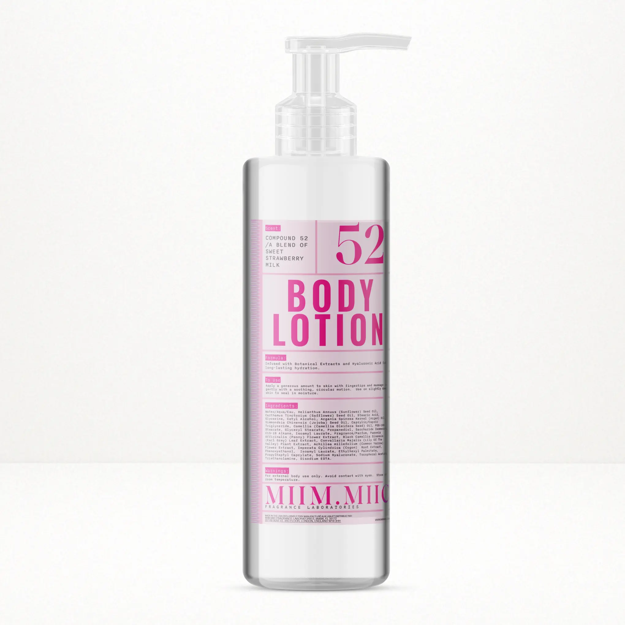 No 52 SWEET STRAWBERRY MILK Moisture Lock Body Lotion