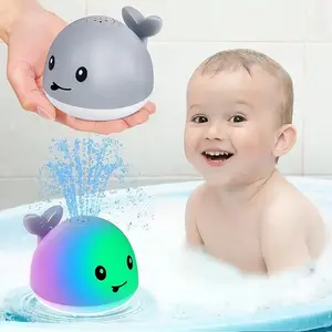 Bath Toys are Suitable for Children Aged 1-3 or Infants Aged 0-6-12-18 Months, Glow Whale Sprinklers, Bathtub and Pool Toys.- IPX8 Waterproof Light Up Bath Toys Sprinkler for Kids Gifts