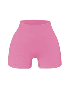 TCVC Women's Solid High Sports Treadmill Shorts, Women Comfy Breathable Seamless Skinny Biker Shorts for Treadmill Gym Cycling Running, Gym Shorts Workout Shorts, Athletic Wear Shorts, Short Leggings fitness summer bottom