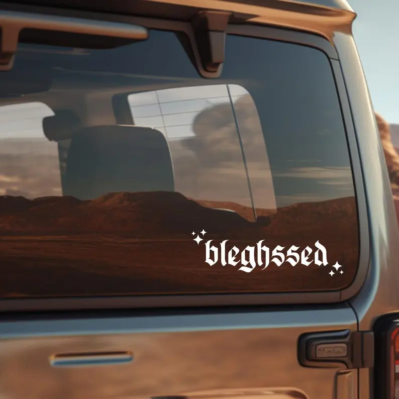 Bleghssed Vinyl Decal, Alt Decal, Alt Sticker, Metalcore, Chris Motionless, MIW, Metal Music, Metal Lover, Music Decal, Goth Car Accessories