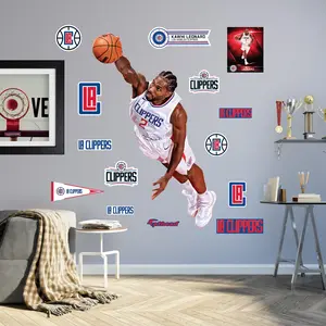 Kawhi Leonard Dunk - RealBig Collection - Official NBA - Los Angeles Clippers - Reusable Vinyl Wall Decals