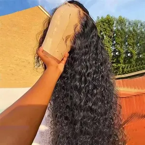 Bling Hair Deep Wave HD Lace front 13x6 13x4 Kinky Curly Human Hair Wigs Transparent Lace Frontal Wig PrePlucked 180 Density Wigs For Women with Baby Hair