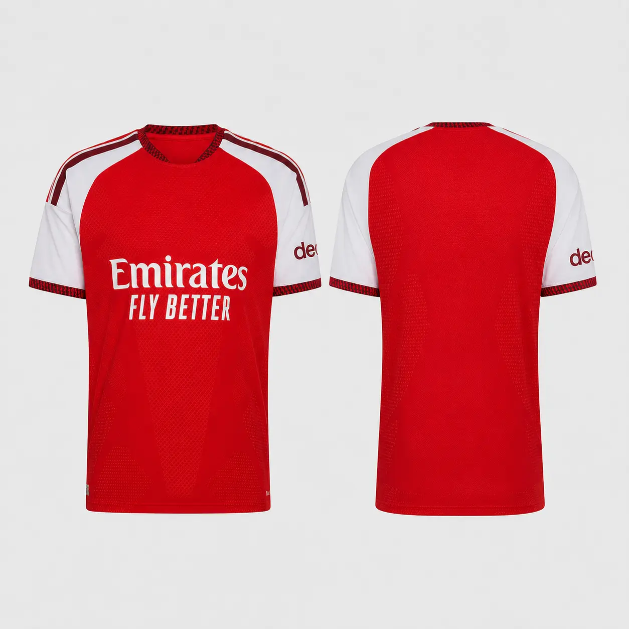 Emirates Fly Better Red & White Soccer Jersey