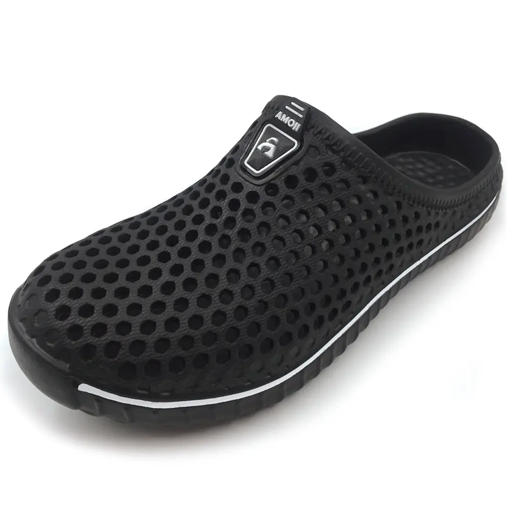 Amoji Unisex Garden Shoes Yard Clogs Slippers Sandals AM1702 Comfort Walking Shoes Fathersdaygift Navy