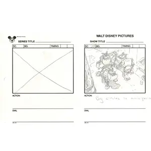 Chip n Dale Rescue Rangers Original Production Animation Storyboard Walt Disney FIRST EPISODE 1988 A35