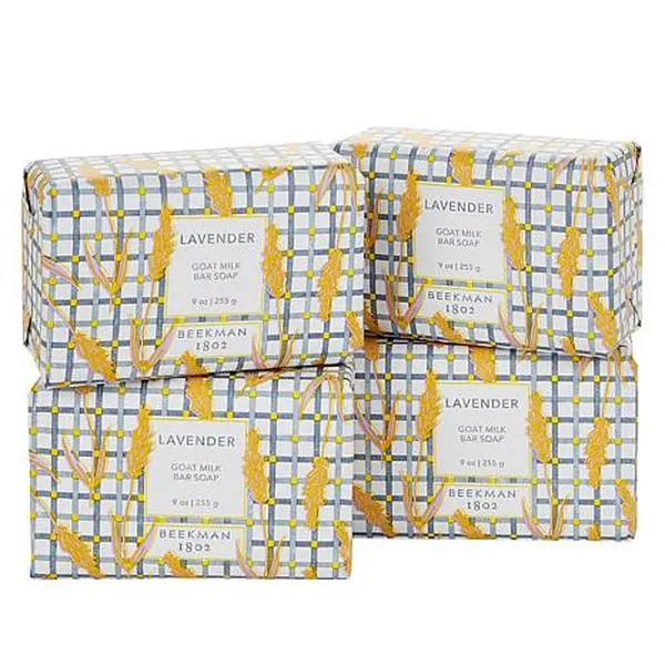 Beekman 1802 Goat Milk Bar Soap 4-pack - Lavender