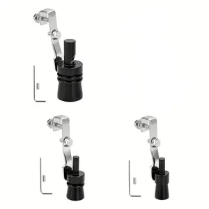 3-Piece S-M-L Universal Exhaust Whistle, Heavy Duty Aluminum Loud Exhaust Muffler Tip Kit With Anti-Drop Mount Bracket, Upgrade Car Exhaust Sound & Appearance, Universal Fit For Most Vehicles, Ideal Gift For Father’s Day, Graduation & Car Lover Birthday