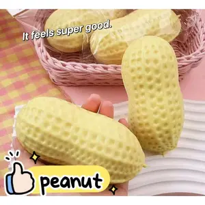 Crunchy Squeeze Peanut Stress Ball, Buttery Soft Squishy Sensory Fidget Toy, Anti-Stress Relief for Kids & Adults