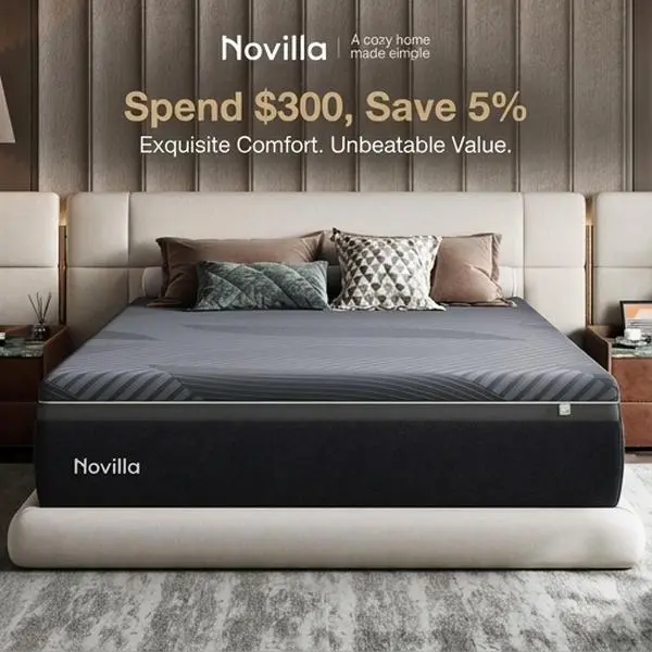 Novilla AiryFlow Memory Foam Mattress- Cool Night & Spinal Alignment, Pressure Relief & Motion Isolation, Green Tea-Infused, CertiPUR-US Certified, Medium Firm,DealsForYouDays