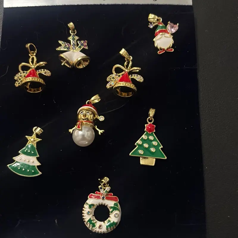 Christmas pendants Cz daily wear gold plated each pc