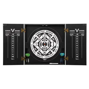 Viper Hideaway Dartboard Cabinet with Reversible Dartboard for Enhanced Game Experience