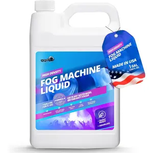 1 Gallon Fog Machine Liquid  - Pro-Grade  Machine, High Density Fog Juice for 400-1500 Watt Foggers, Water-Based, Lasting & Ultra Thick Atmosphere, Ideal for Film, Theater and Events
