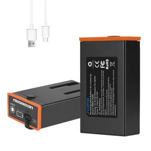 JYJZPB 6700mAh Battery for Moultrie Power Mag Hunting Camera Compatible with Moultrie Cellular Trail Cameras Edge Series, including Edge, Pro, 2, 2 Pro, USB-C & Solar Panels Charging