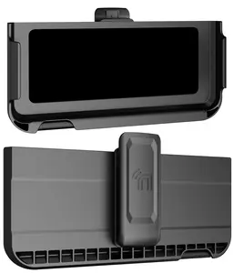 Holster for Galaxy Z Fold 4 5G (2022), Black Belt Clip Holder with Storage Slot That Fits S Pen Fold (Also Compatible with Z Fold 3) - Made to Fit Nakedcellphone Brand Case