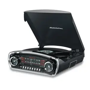 Studebaker Retro Bluetooth Turntable with AM/FM Radio