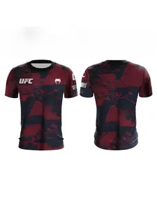 2026 summer fighting fan T-shirt best-selling plus size boxing extreme sports T-shirt short sleeved quick drying breathable sweat absorbing men's quick drying top