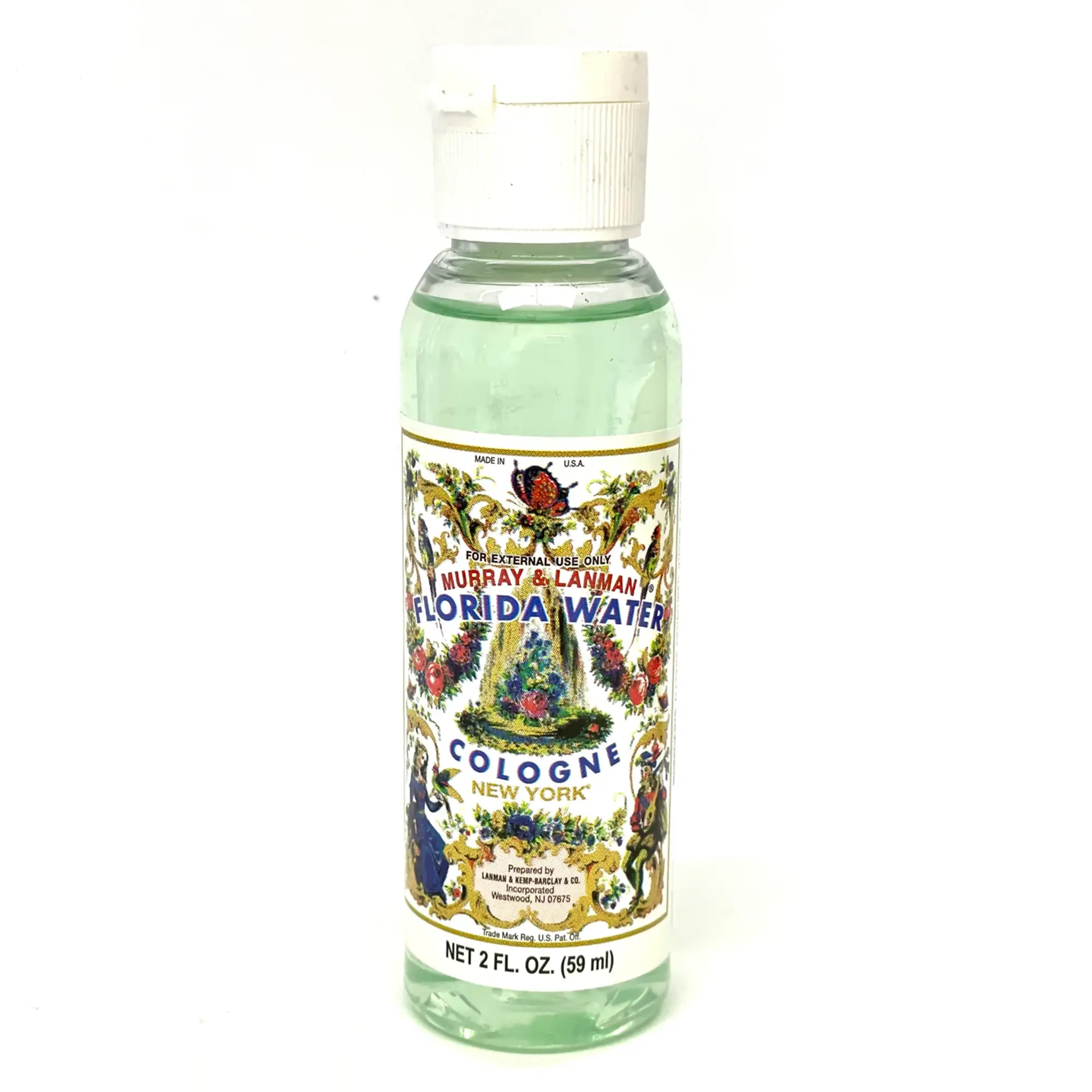 Murray & Lanman L&K Florida Water Cologne 2 Fl.oz Unisex Perfume with Light Florals & Lemon Notes Cooling & Calming Made in the US