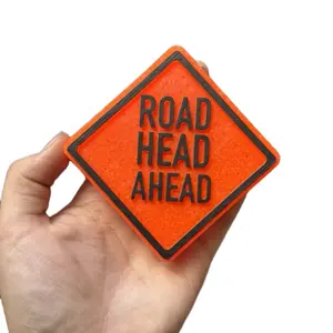 Car Freshie ROAD HEAD AHEAD Orange Car Air Freshener for Freshening Your Car