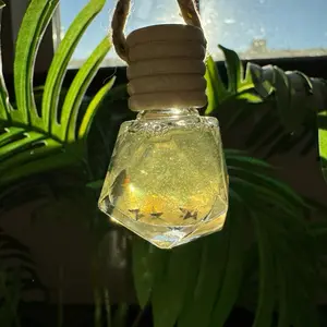 Bamboo Oil Diffuser For Office or Small Space Air Freshener Reed Diffuser Natural Oil Diffuser Fragrance Hanging Fragrance Non Toxic Fragrance with Glitter Island Gardenia Diffuser